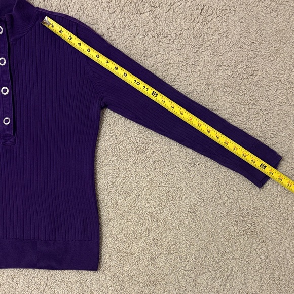 Ralph Lauren Deep Purple Knit Sweater - Picture 7 of 7